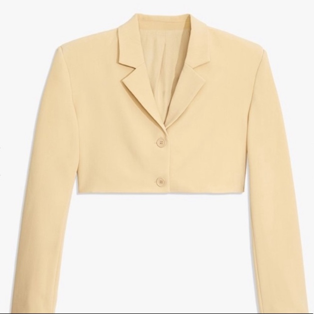 Danielle Bernstein Twill cropped blazer